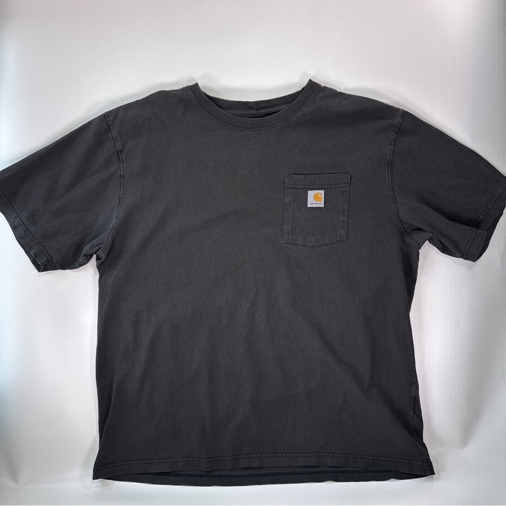Carhartt Men’s K87 Pocket T Shirt Heavyweight Black XL - Picture 2 of 10